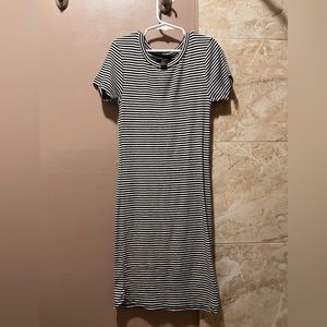 Black and white stripes dress